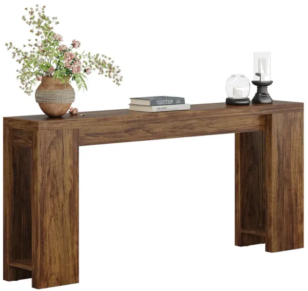 Tribesigns 70.9-Inch Extra Long Console Table, Farmhouse Wood Sofa Table Behind Couch, Narrow Entryway Accent Table for Living Room, Hallway, Entrance, Foyer, Dark Brown