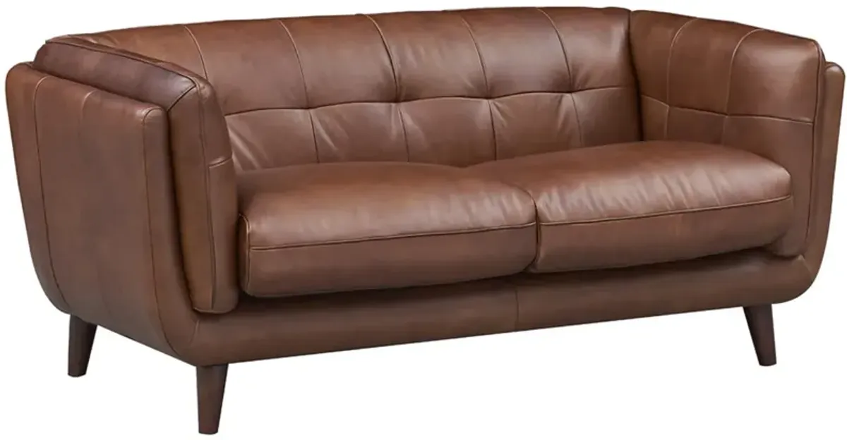 Solana Top Grain Leather Loveseat