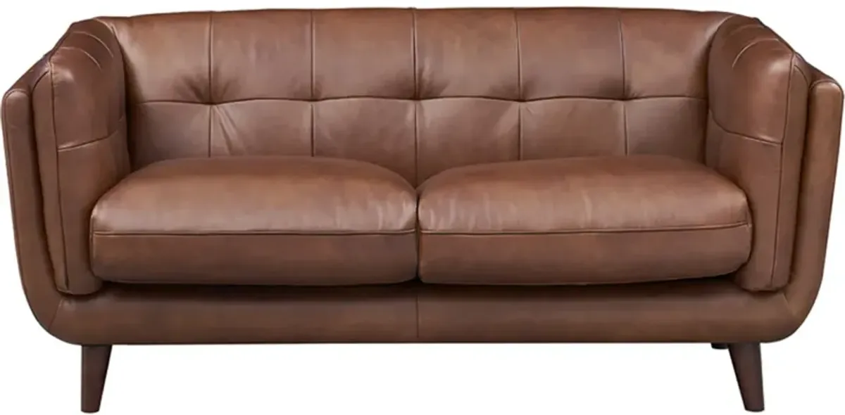 Solana Top Grain Leather Loveseat