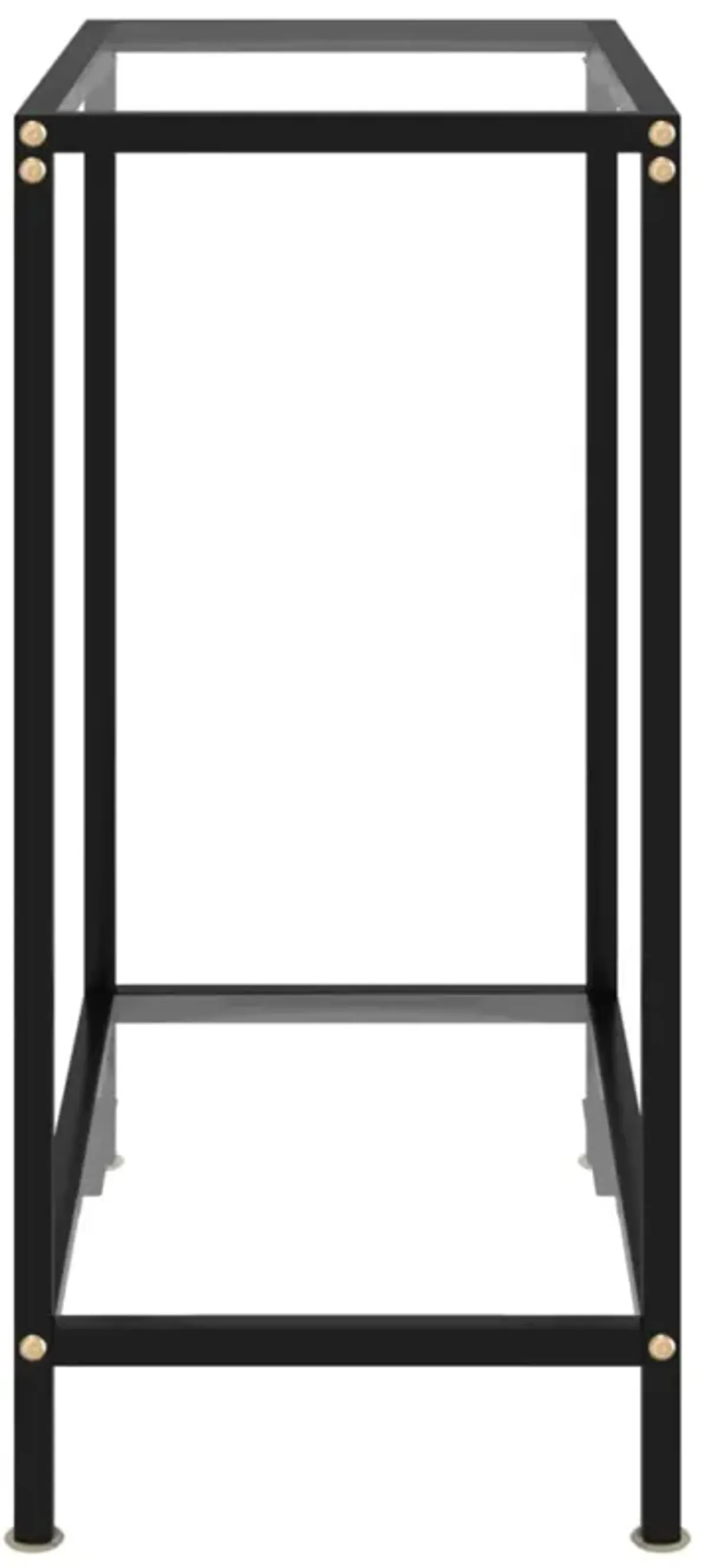 vidaXL Console Table Transparent 23.6"x13.8"x29.5" Tempered Glass