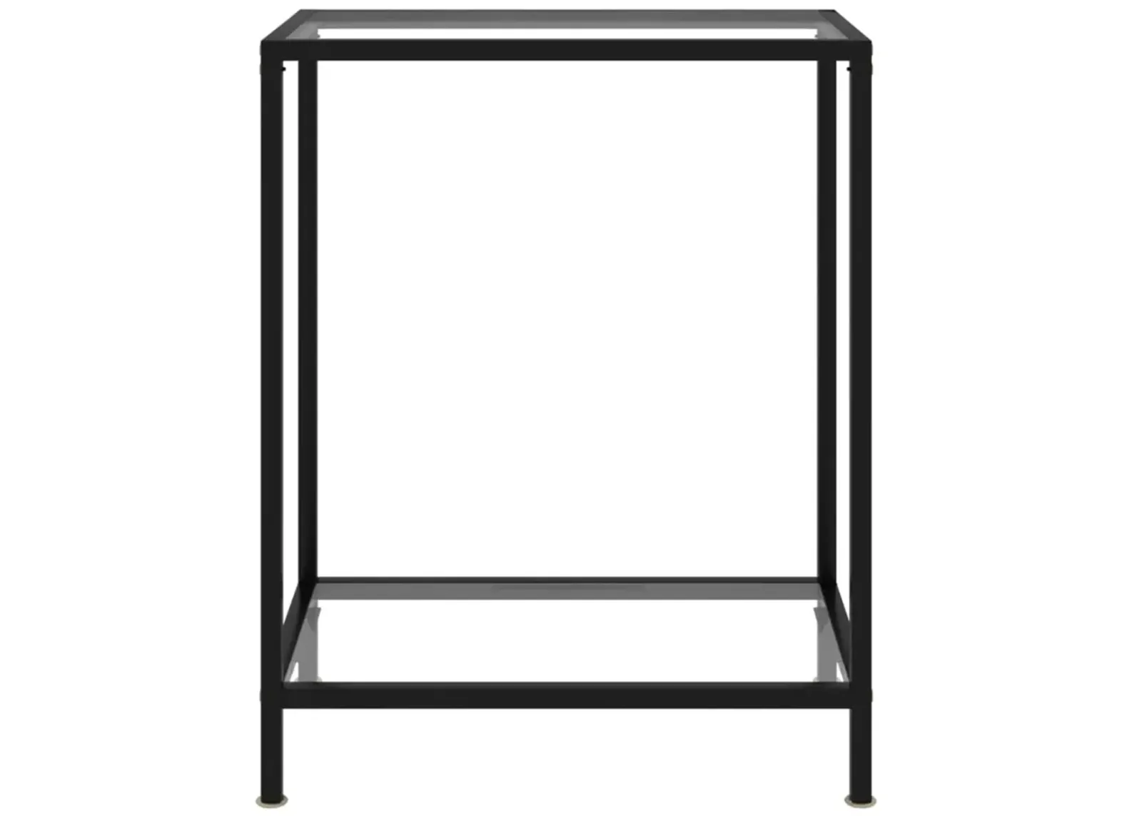 vidaXL Console Table Transparent 23.6"x13.8"x29.5" Tempered Glass