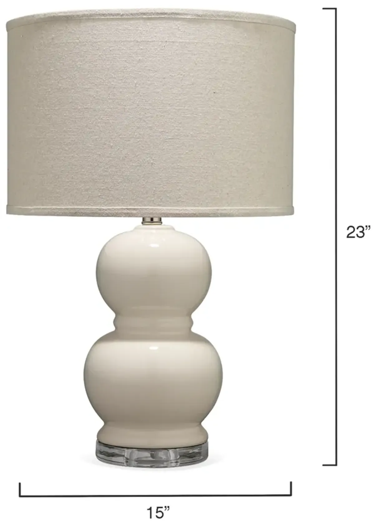 Bubble Ceramic Table Lamp, Cream