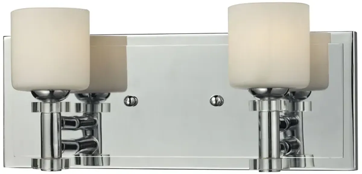 2 Light Glass Bath Bar