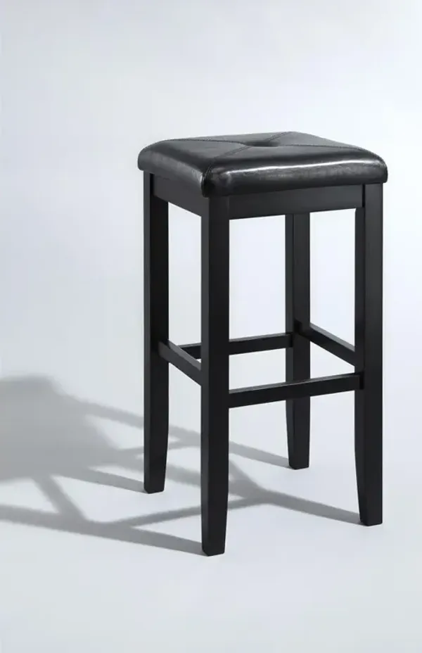 Upholstered Square Seat 2-Piece Bar Stool Set