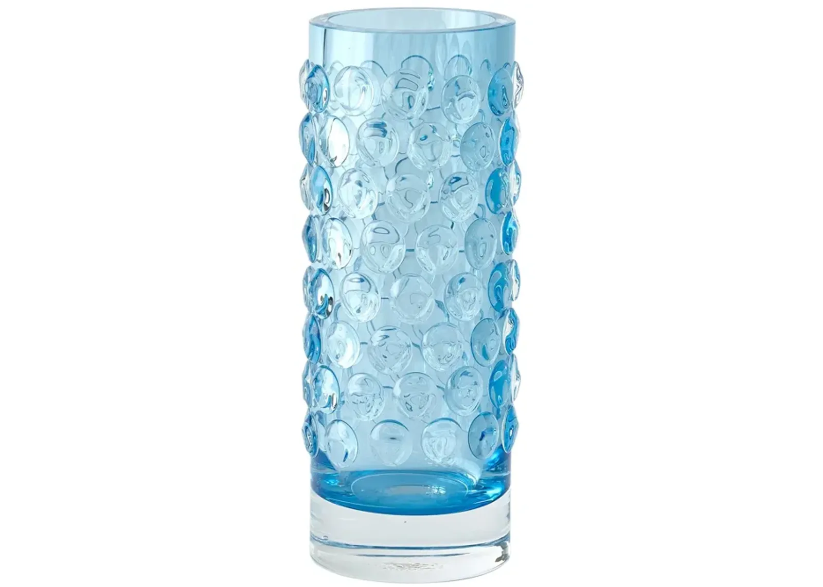 Bubble Cylinder Blue Vase