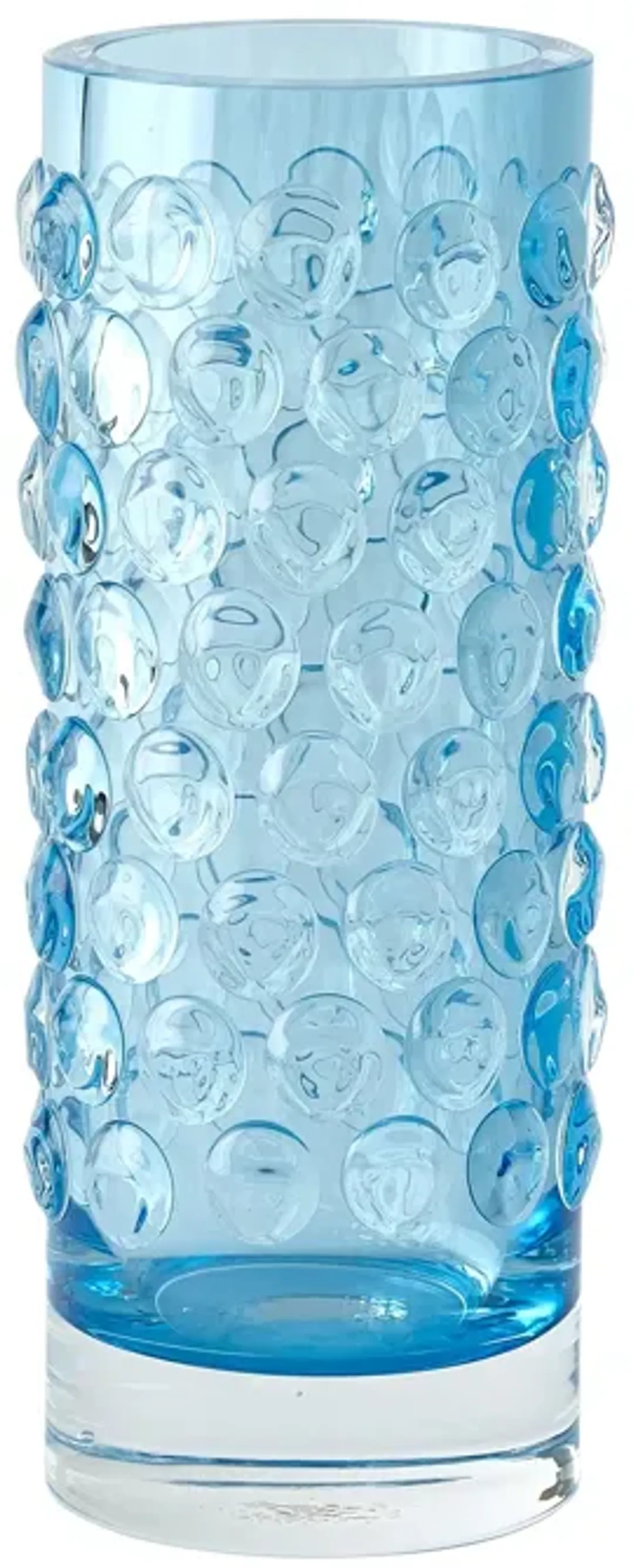 Bubble Cylinder Blue Vase