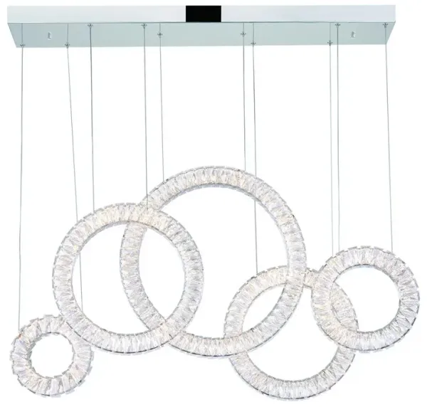 CWI Lighting Celina LED Chandelier With Chrome Finish
