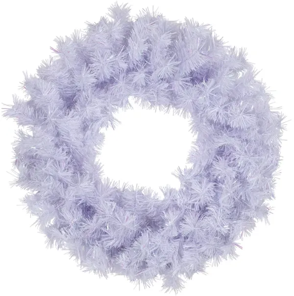 Icy White Iridescent Spruce Artificial Christmas Wreath - 18-Inch  Unlit