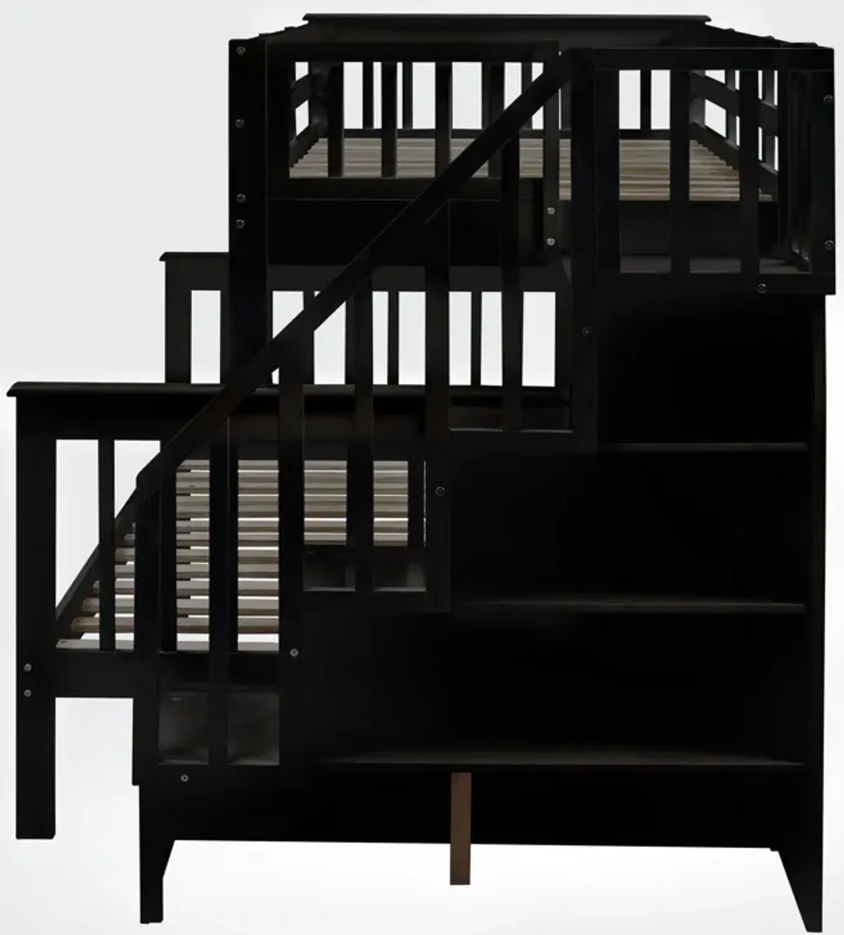 Merax Bunk Bed with Trundle and Guard Rail