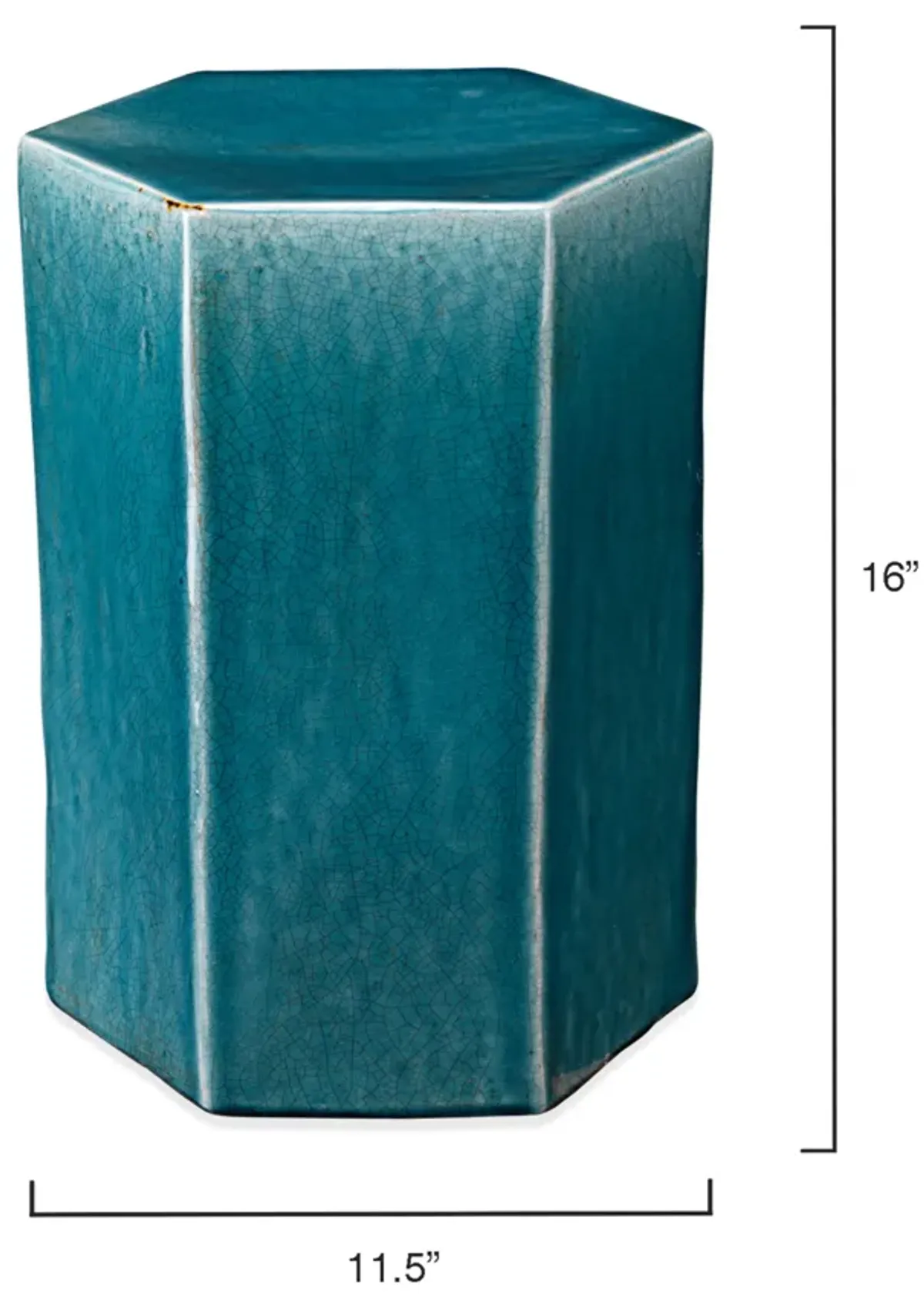 Porto Ceramic Indoor/Outdoor Side Table-Small, Azure