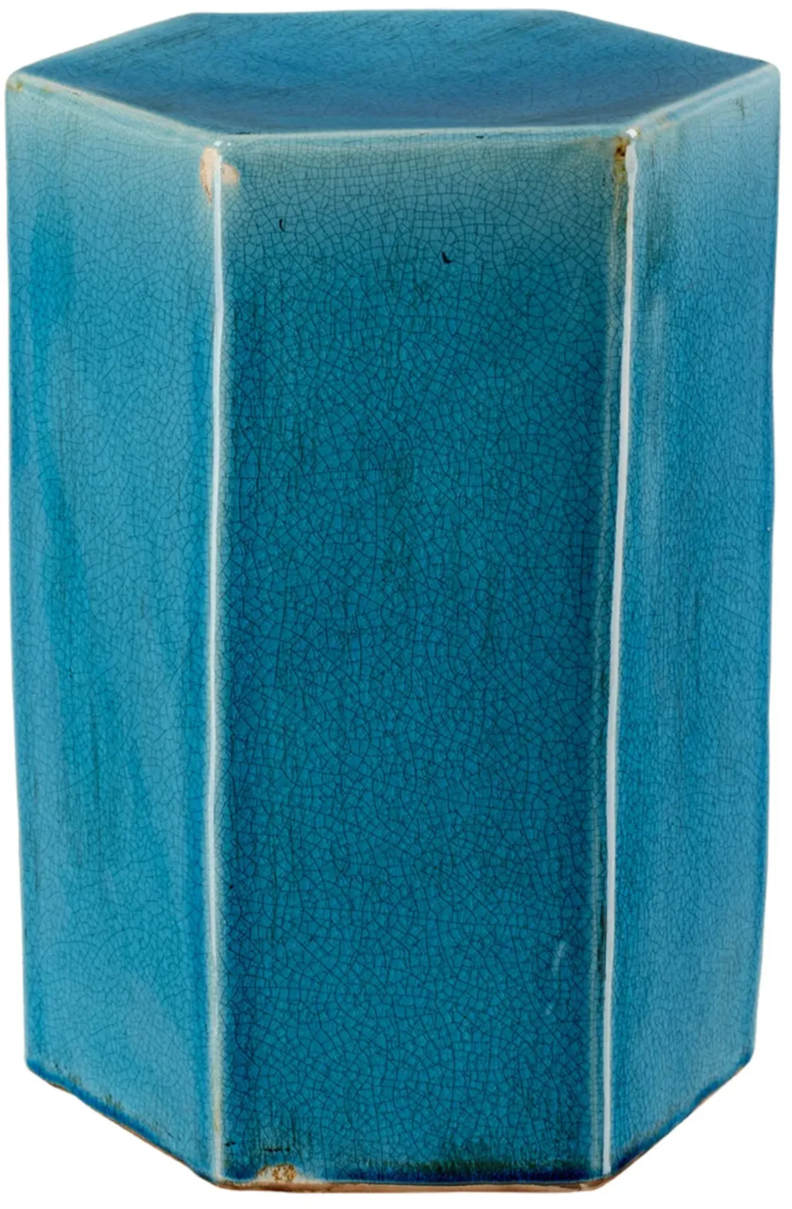 Porto Ceramic Indoor/Outdoor Side Table-Small, Azure