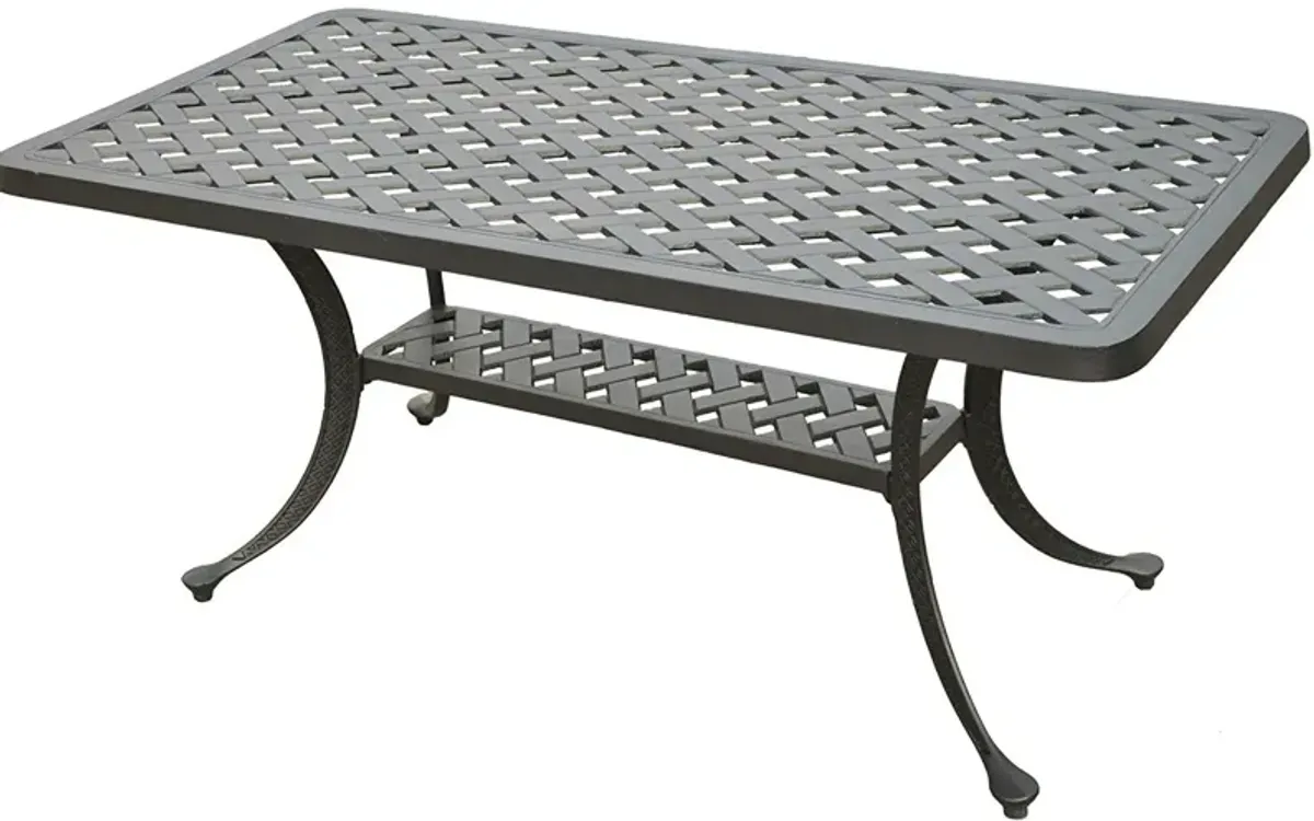 Solid Cast Aluminum Outdoor Patio Dining Cocktail Table