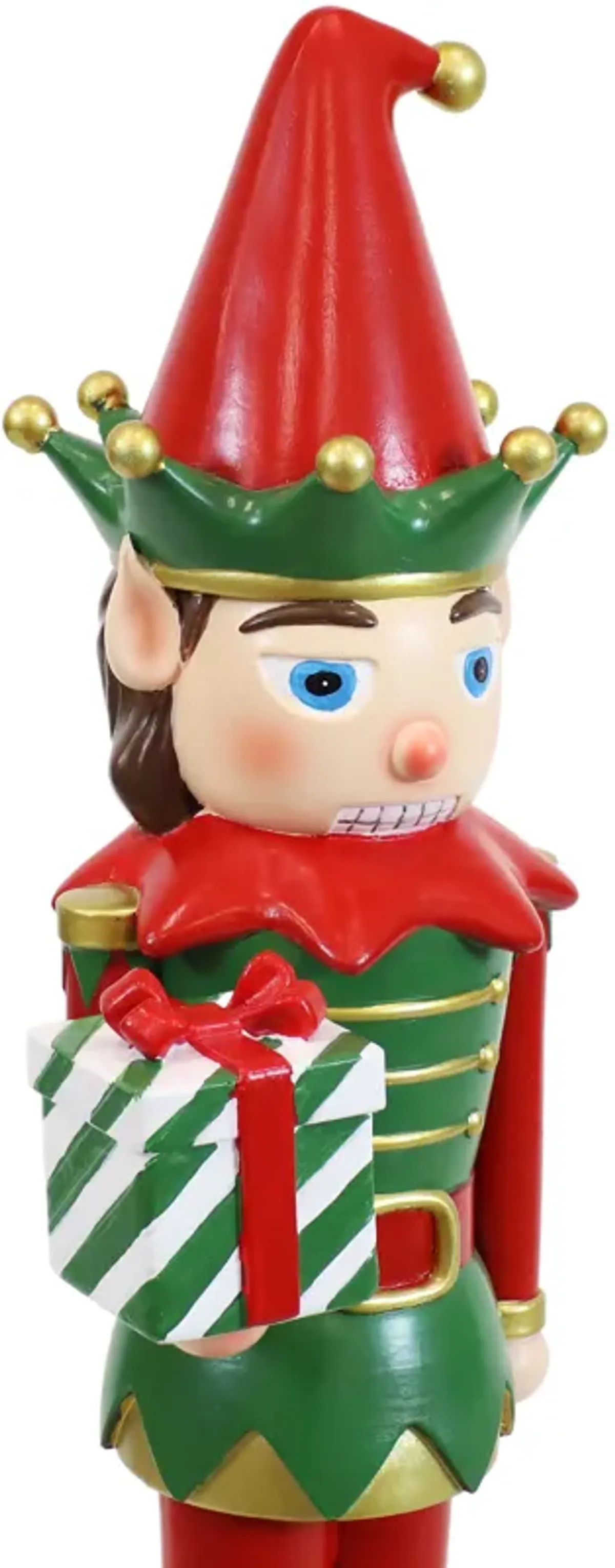 Sunnydaze Jingles the Christmas Elf Indoor Nutcracker Statue - 17 in