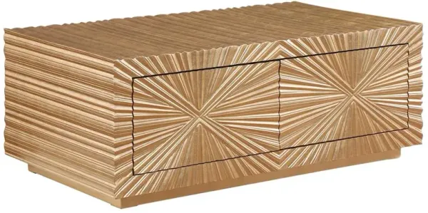 Best Master Furniture Lacy Metallic Gold Sheen Coffee Table
