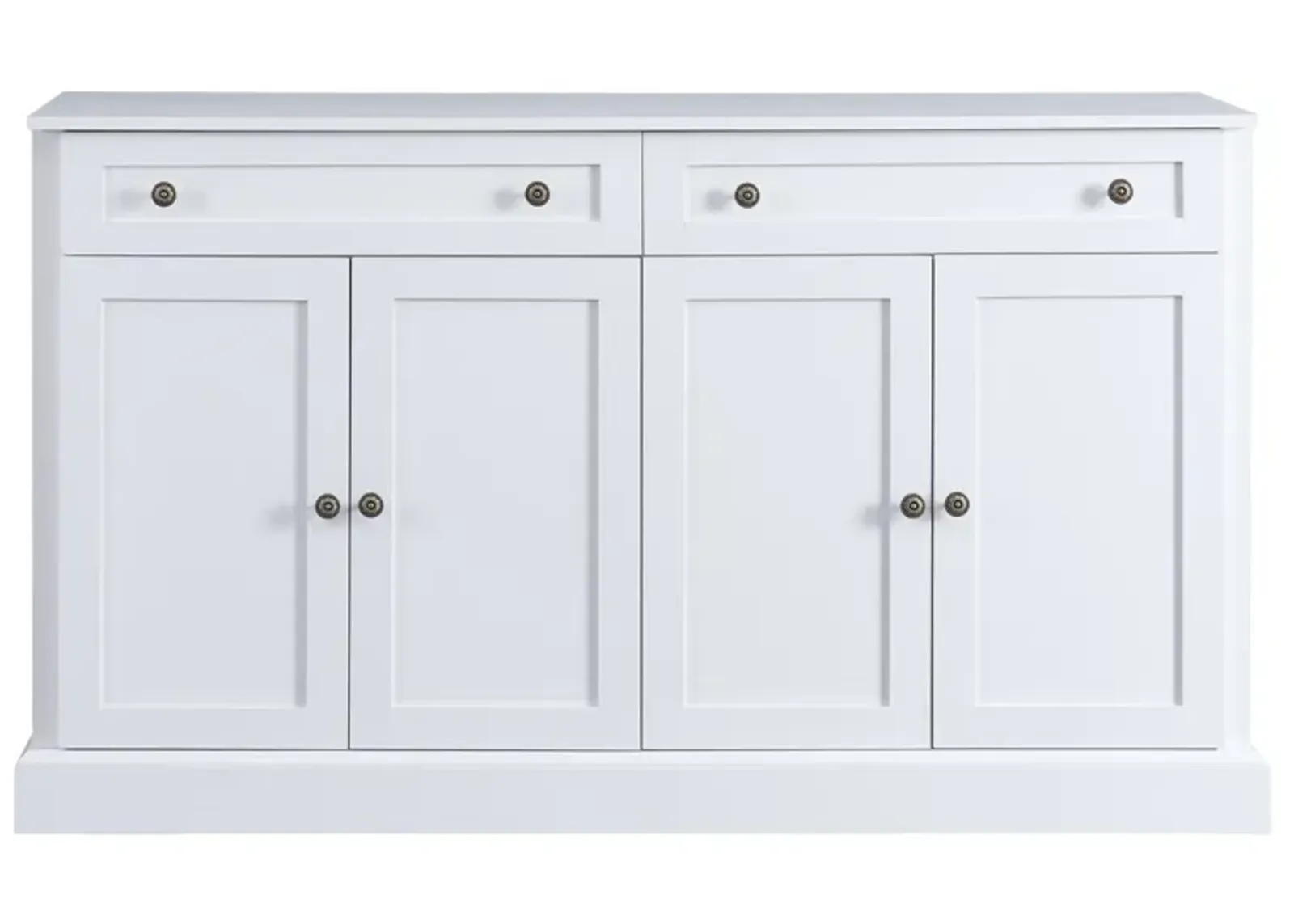 Merax White Sideboard Storage Buffet Cabinet with 2 Drawers