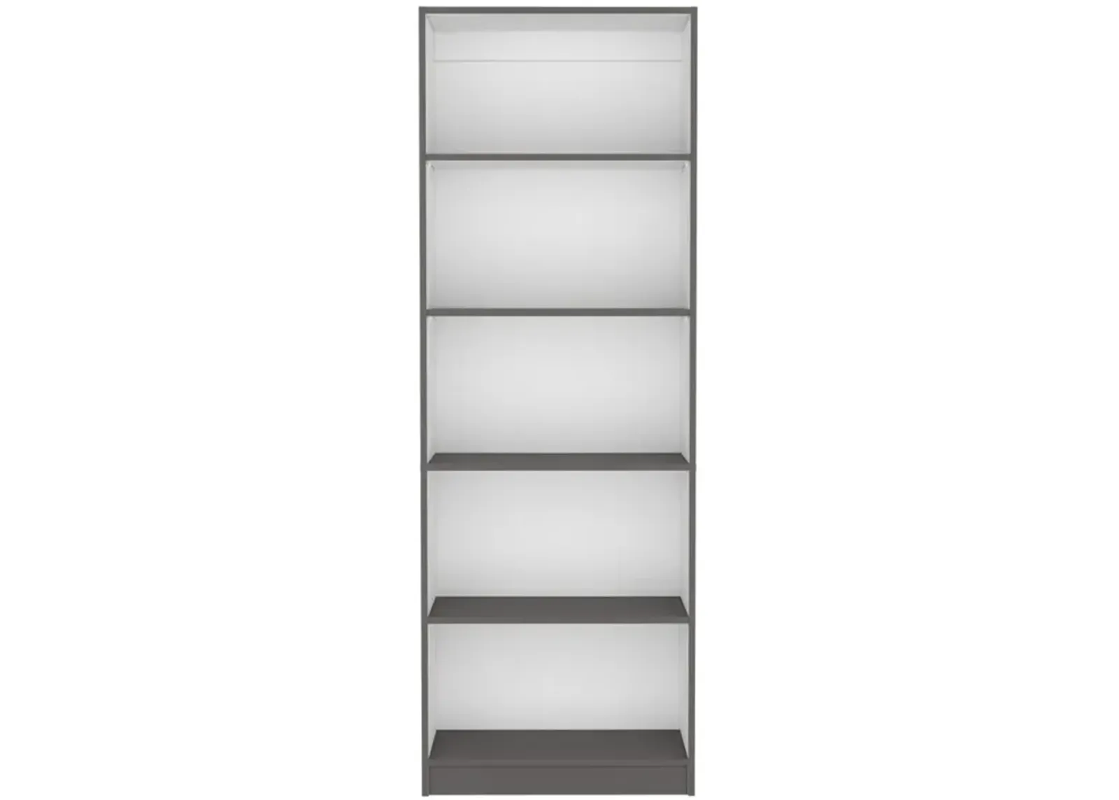 Bookcase 4-Shelves Benzoni, Office, Matt Gray / White