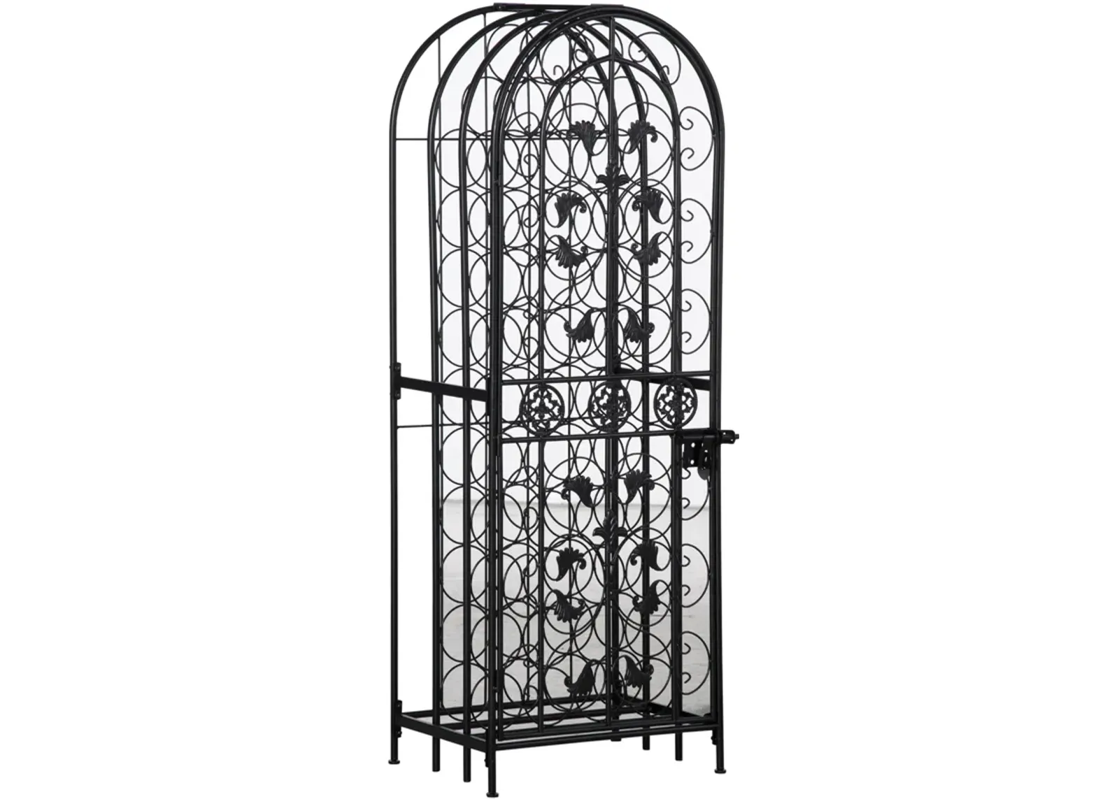 Free Standing Wine Rack 45 Bottle Holder Storage Metal Display Cabinet Home Bar