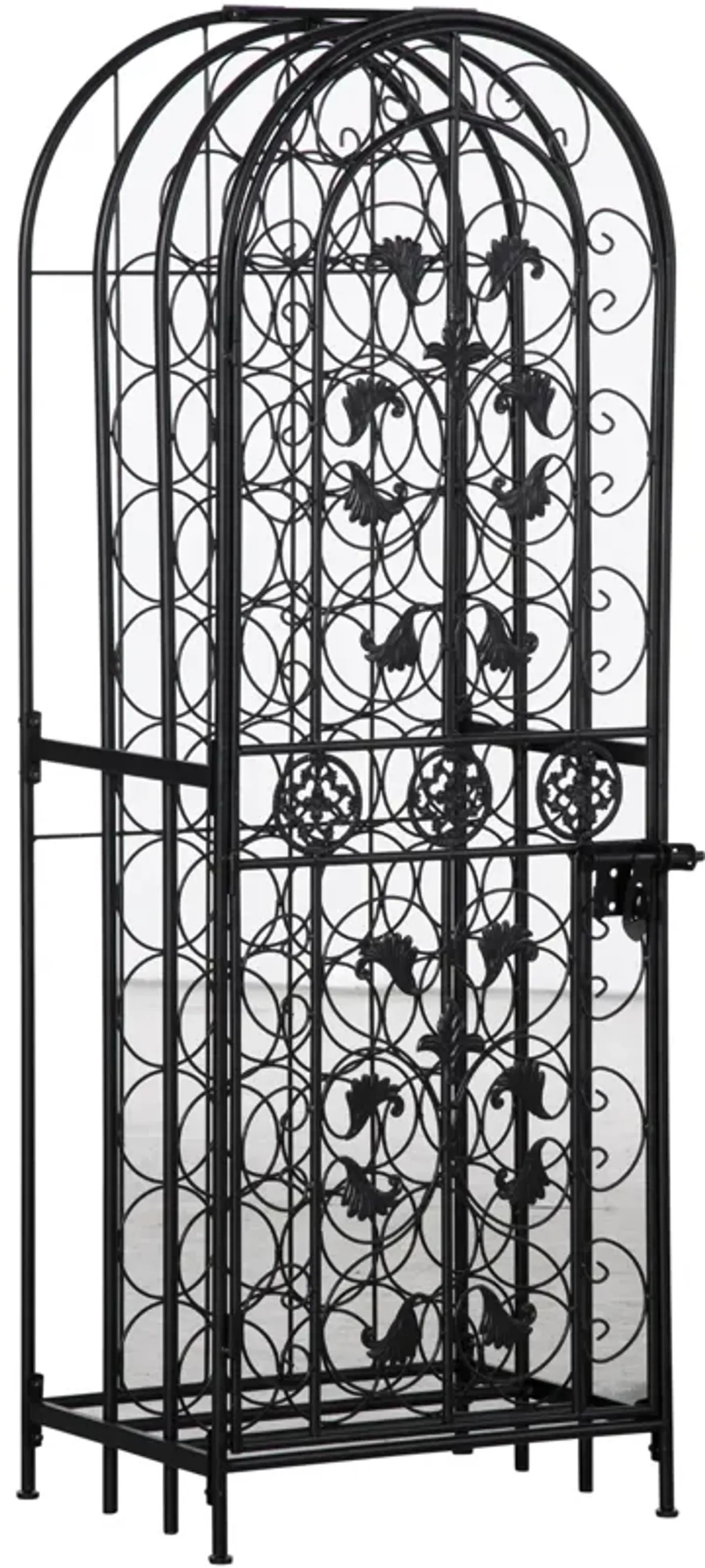 Free Standing Wine Rack 45 Bottle Holder Storage Metal Display Cabinet Home Bar