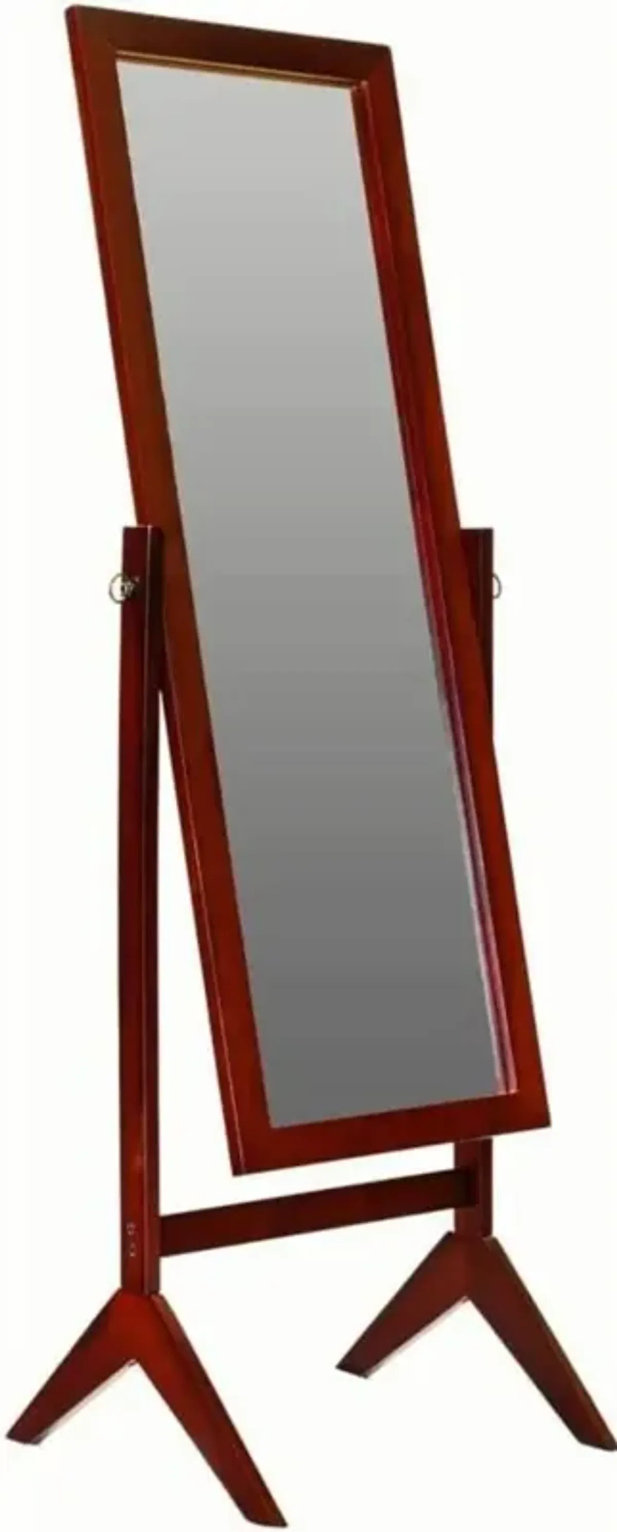 Hivvago Modern Full Length Freestanding Bedroom Floor Cheval Mirror in Cherry