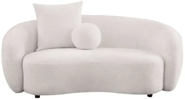 Best Quality Furniture Teddy Fabric 2 Seater Loveseat In Beige