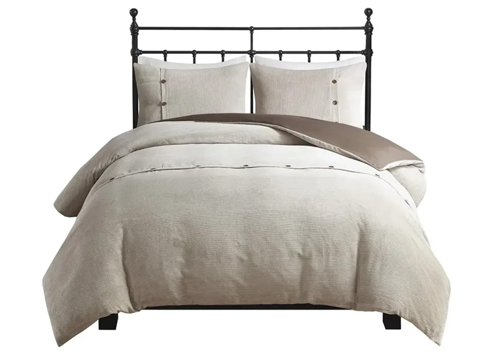 Gracie Mills Mary Plush Perfection: 5-Piece Corduroy Comforter Ensemble