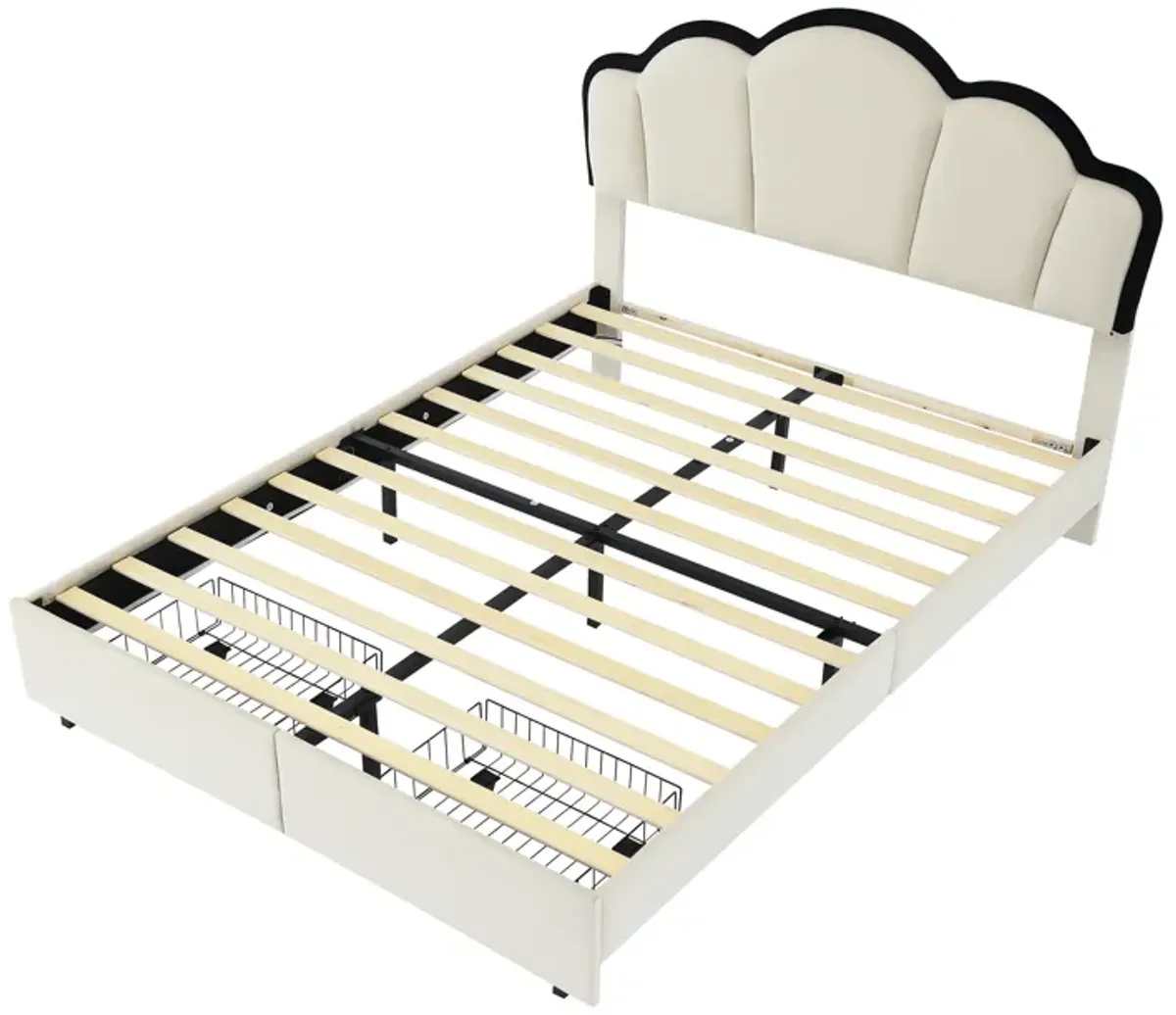 Merax Princess Platform Bed with LED