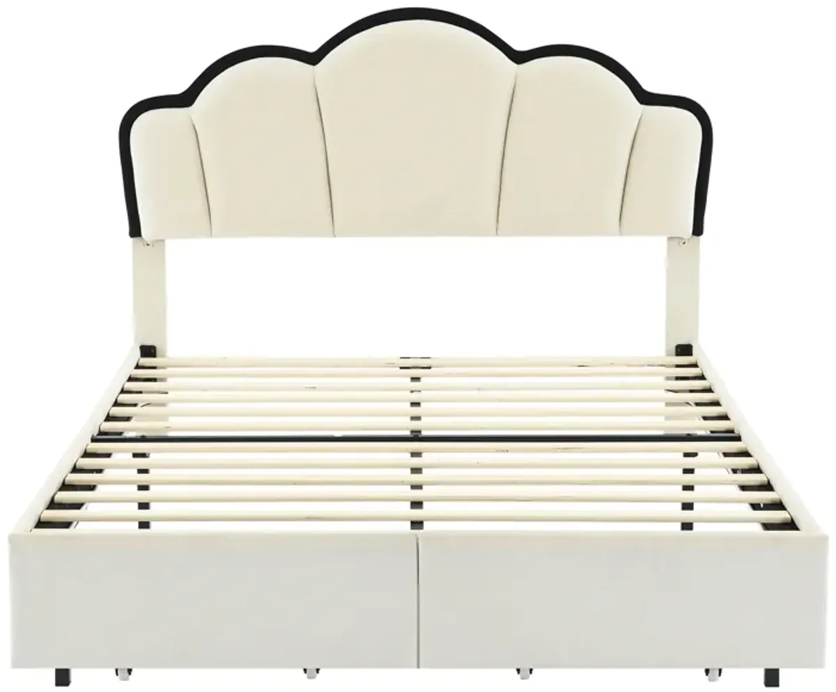 Merax Princess Platform Bed with LED