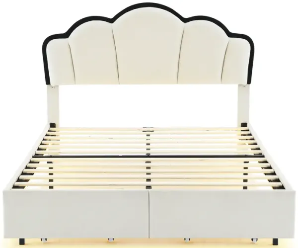 Merax Princess Platform Bed with LED