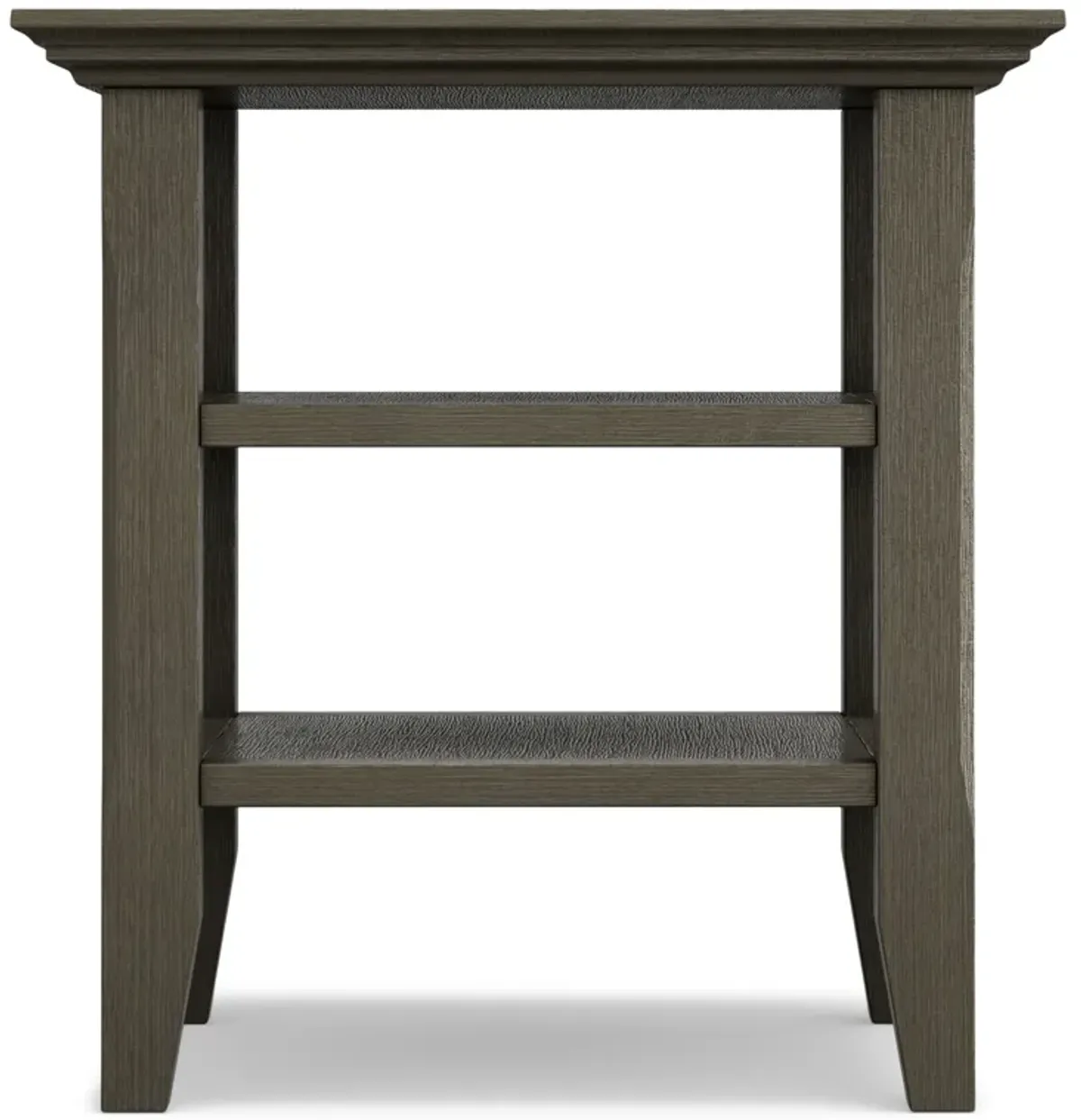 Acadian SOLID WOOD 19 inch Wide Square Transitional End Table in Farmhouse Grey