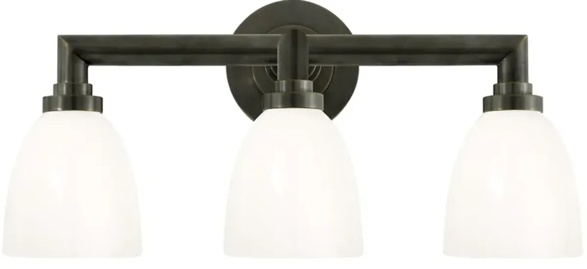 Wilton Triple Bath Light in Bronze