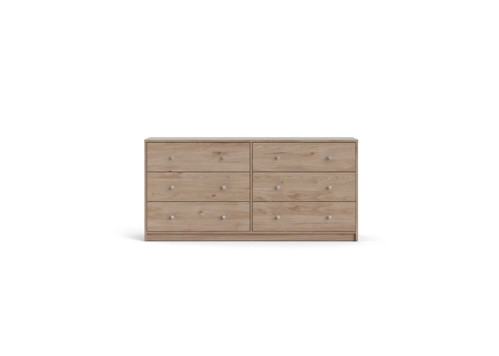 Tvilum Portland 6 Drawer Double Dresser, Jackson Hickory