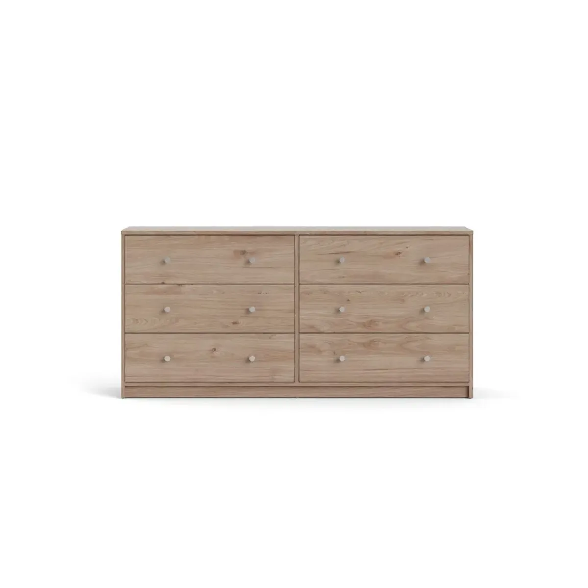 Tvilum Portland 6 Drawer Double Dresser, Jackson Hickory