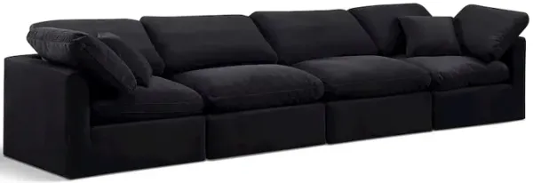 Meridian Furniture Indulge Black Velvet Modular Sofa