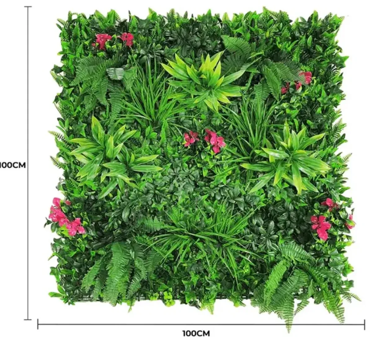 Luxury Pink Sensation Artificial Living Wall / Green Wall 40" x 40" 11SQ FT Commercial Grade UV Resistant