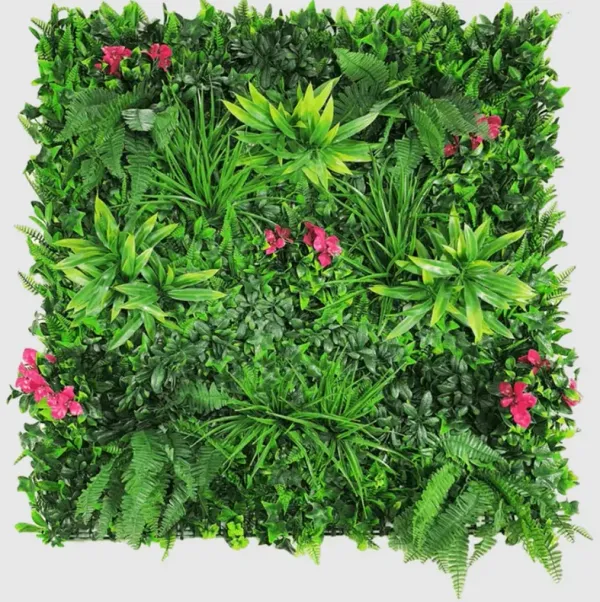 Luxury Pink Sensation Artificial Living Wall / Green Wall 40" x 40" 11SQ FT Commercial Grade UV Resistant