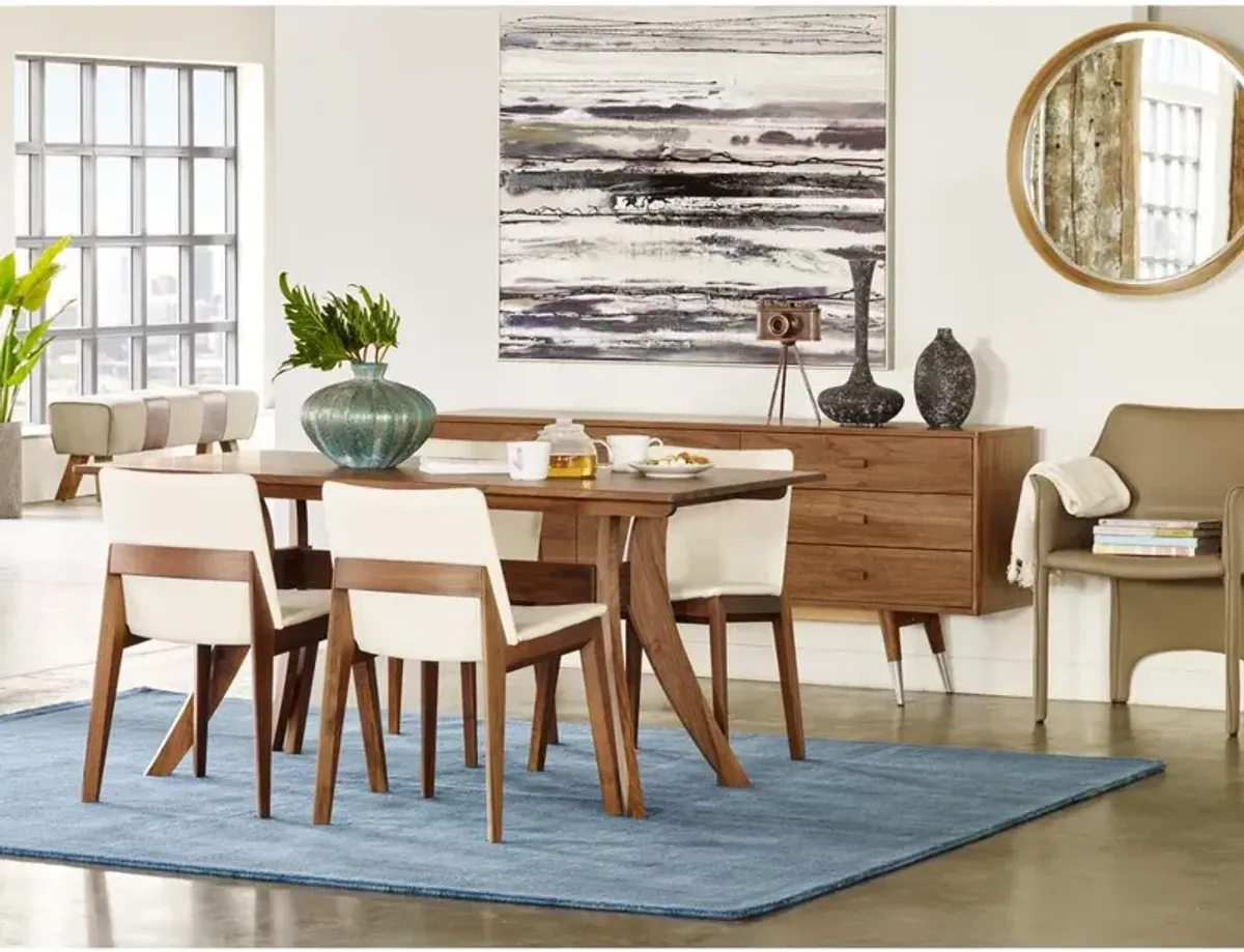 Moe's Home Collection Florence Rectangular Dining Table Small Walnut