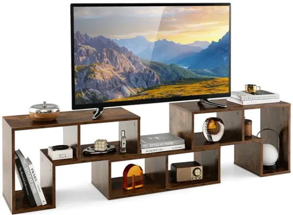 3 Pieces Console TV Stand for TVs up to 65 Inch with Shelves