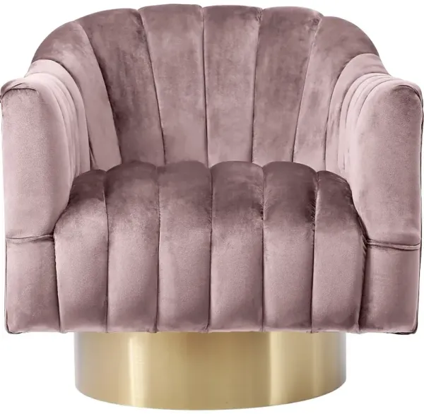 Meridian Furniture Farrah Pink Velvet Accent Chair