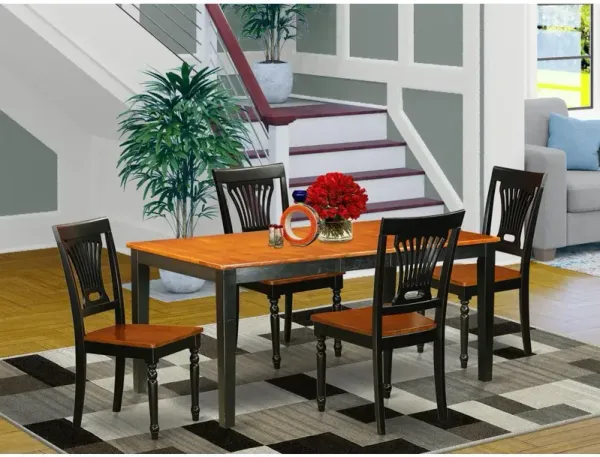 5 PC Table set-Dining Table and 4 Wooden Dining Chairs