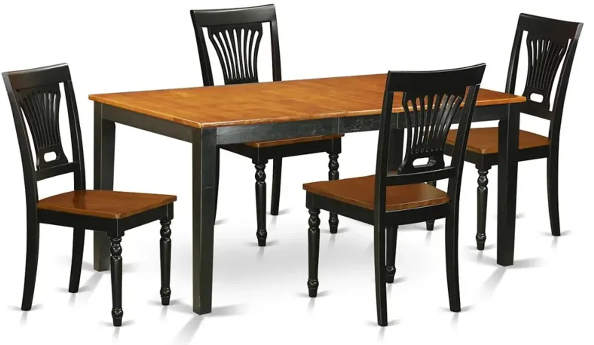 5 Pc Table Set Dining Table And 4 Wooden Dining Chairs Mathis Home ...