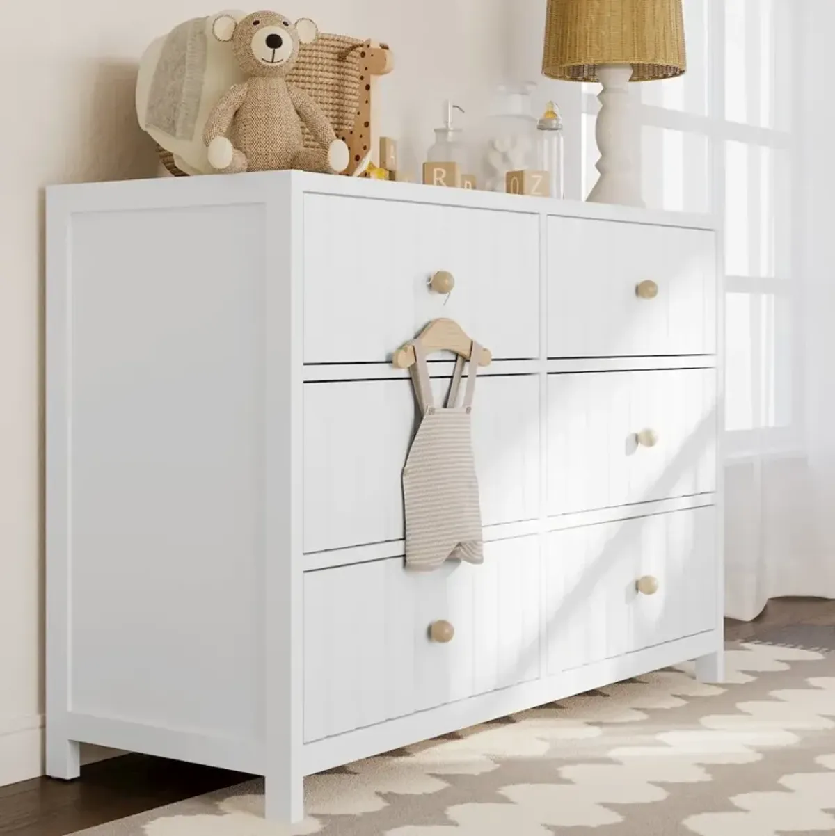 Graco Teddi 6 Drawer Double Dresser (White)