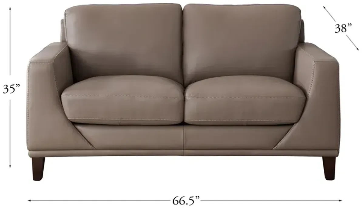 Soma Top Grain Leather Loveseat