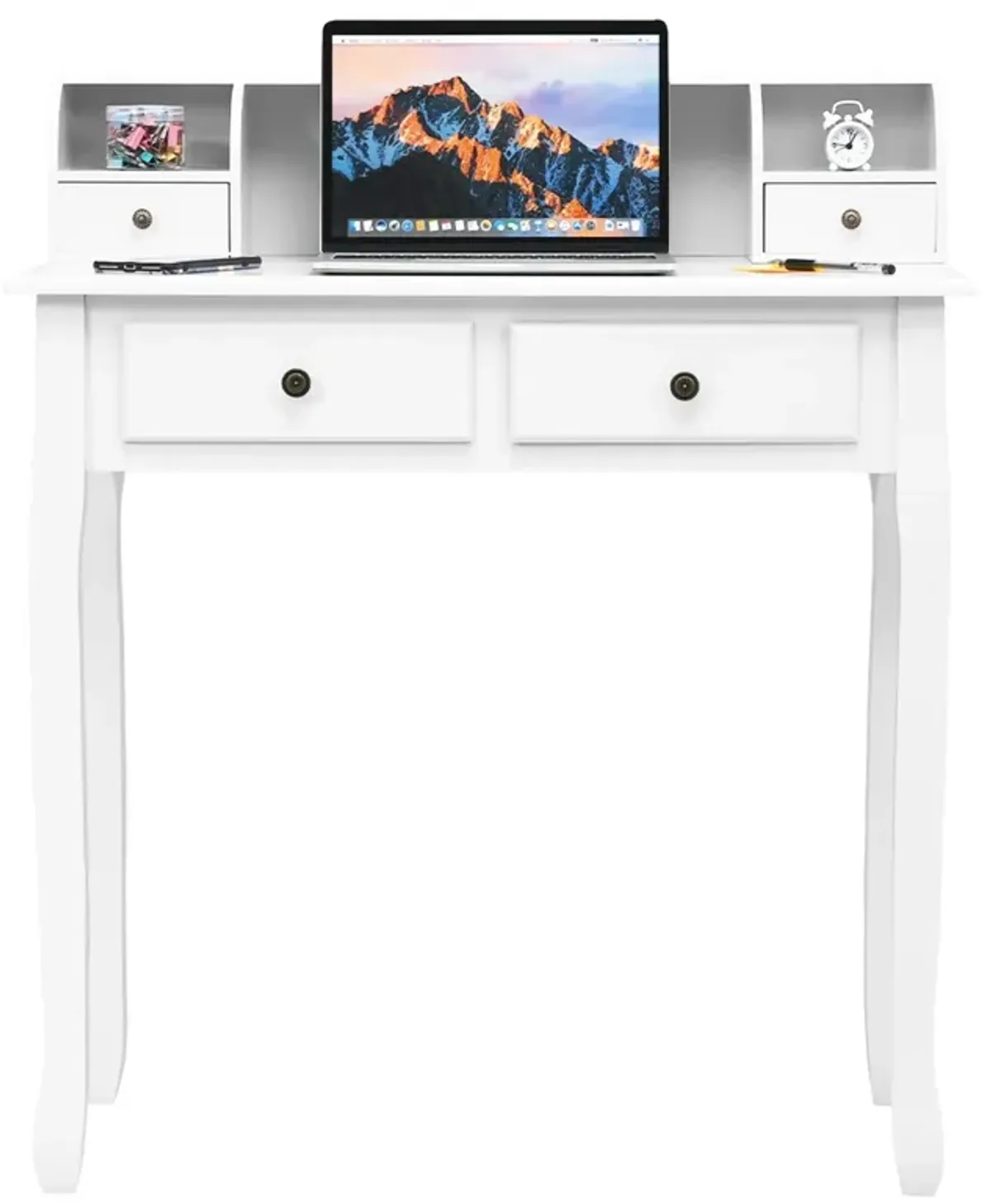 Removable Floating Organizer 2-Tier Mission Home Computer Vanity Desk