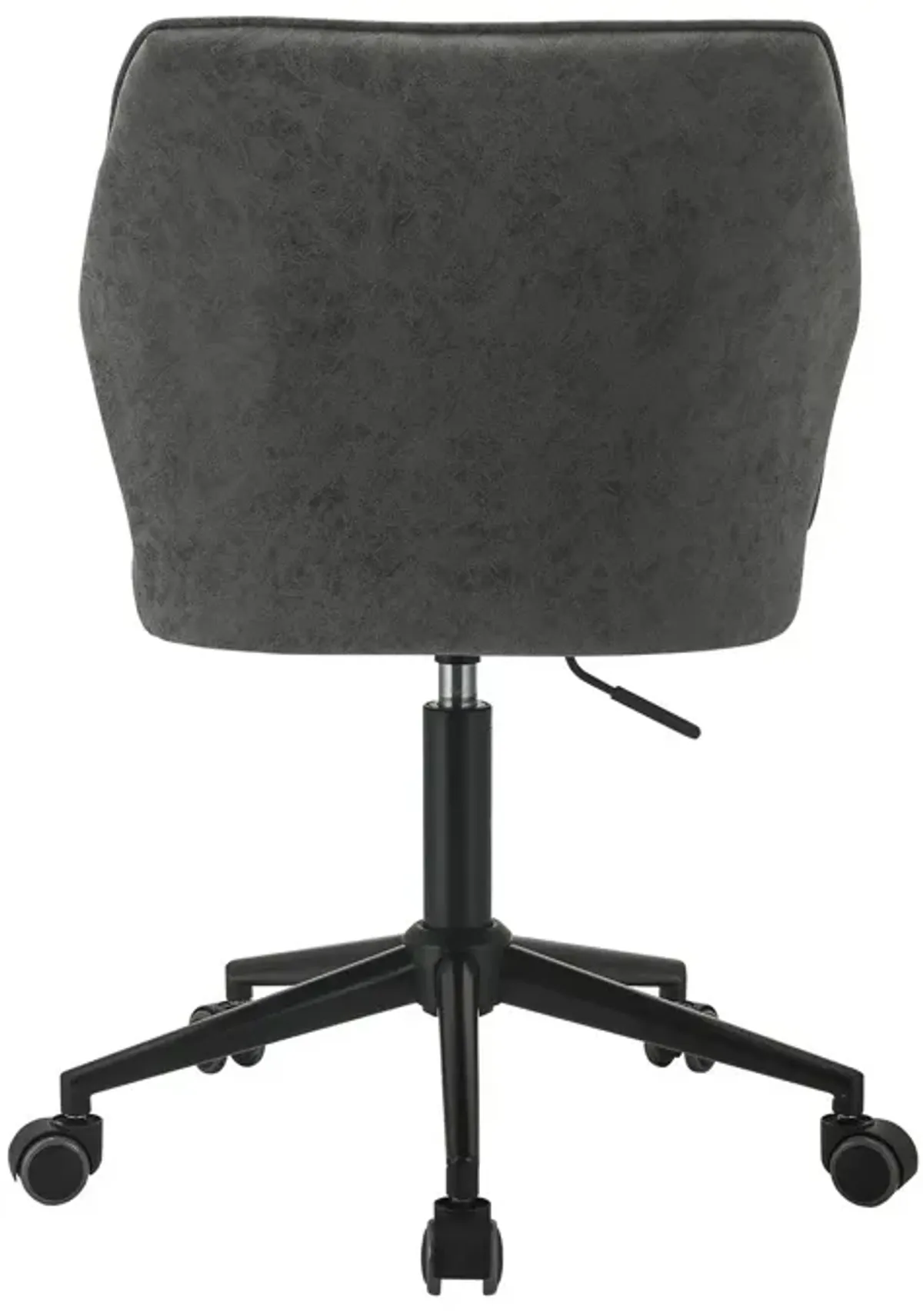 Swivel Office Chair with Stitching Details and Starbase, Gray-Benzara