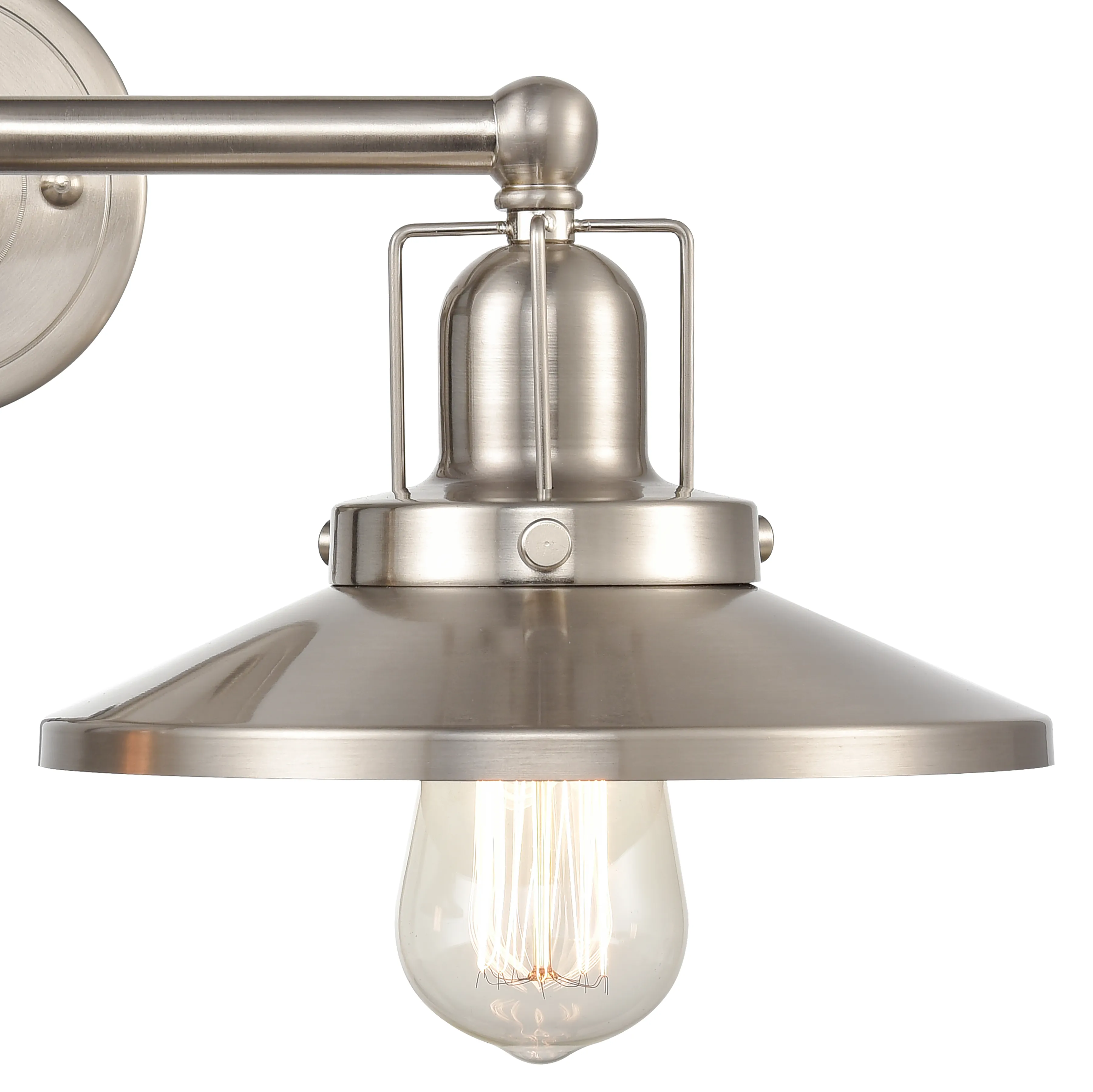 English Pub 18'' Wide 2-Light Nickel Vanity Light