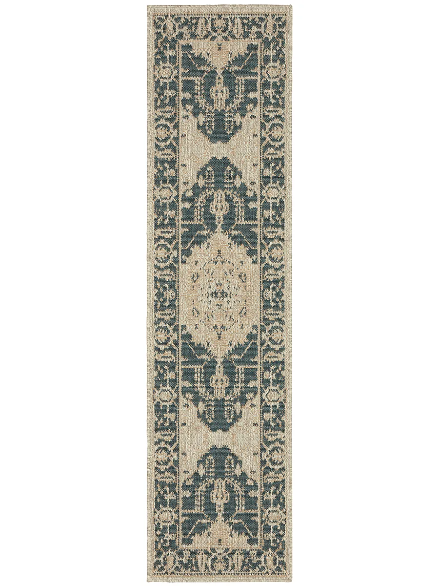 Latitude 1'10" x 7'6" Grey Rug