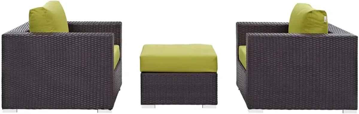 Modway - Convene 3 Piece Outdoor Patio Sofa Set