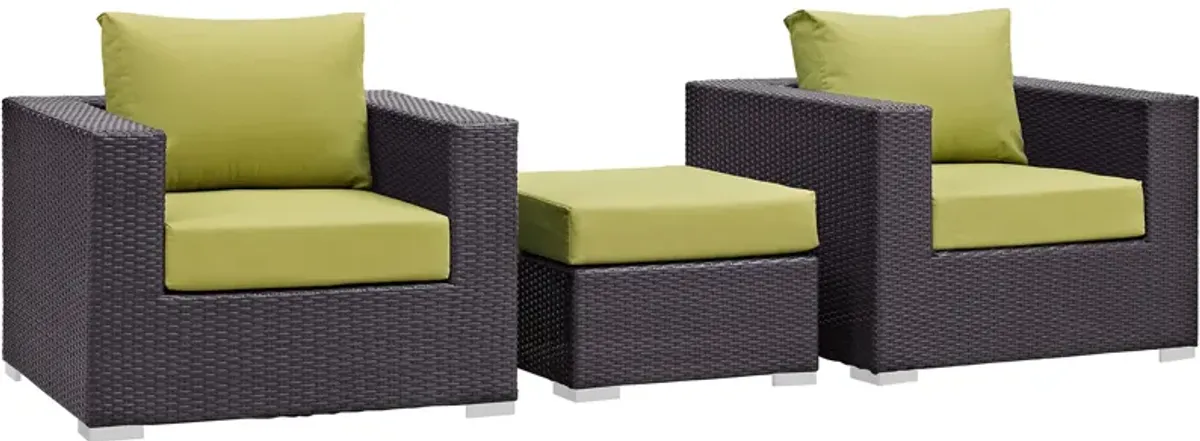 Modway - Convene 3 Piece Outdoor Patio Sofa Set