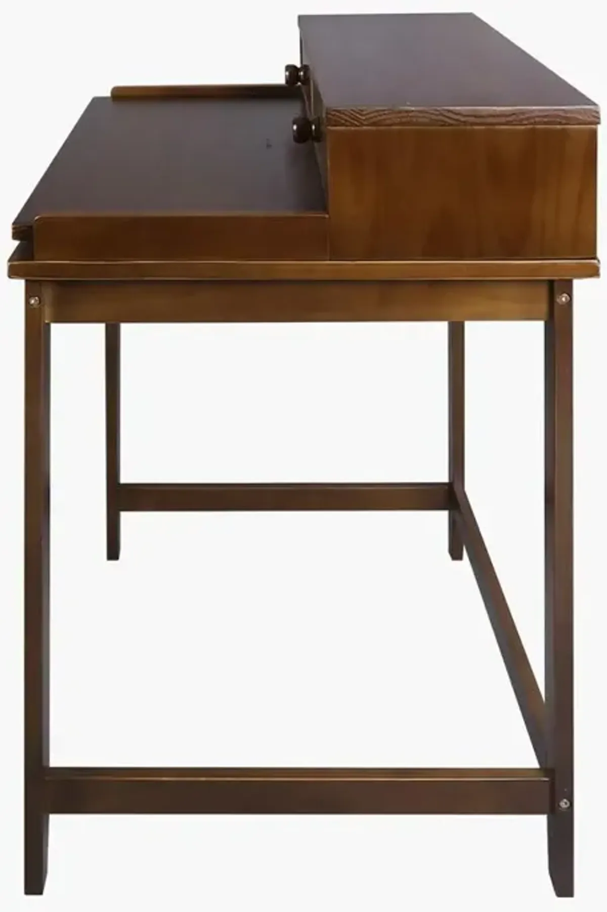 Solid Wood Home Office Computer Desk with Hutch, Pull-out tray