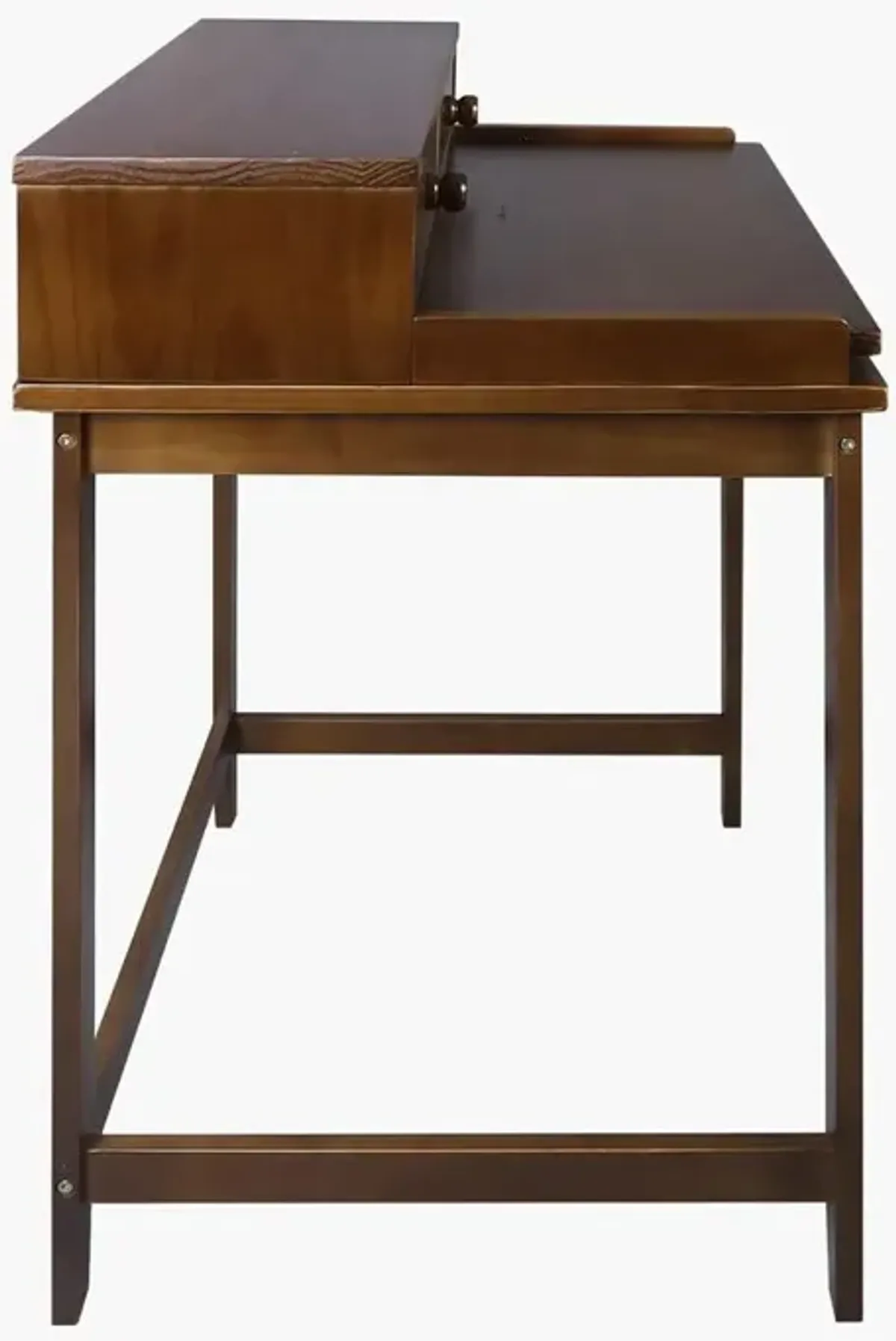 Solid Wood Home Office Computer Desk with Hutch, Pull-out tray